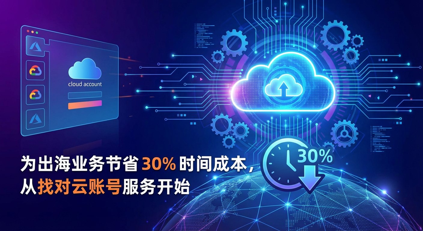 为出海业务节省 30% 时间成本，从找对云账号服务开始