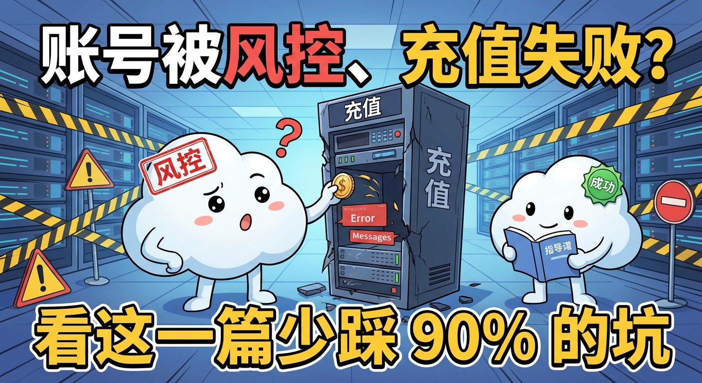 账号被风控、充值失败？看这一篇少踩 90% 的坑